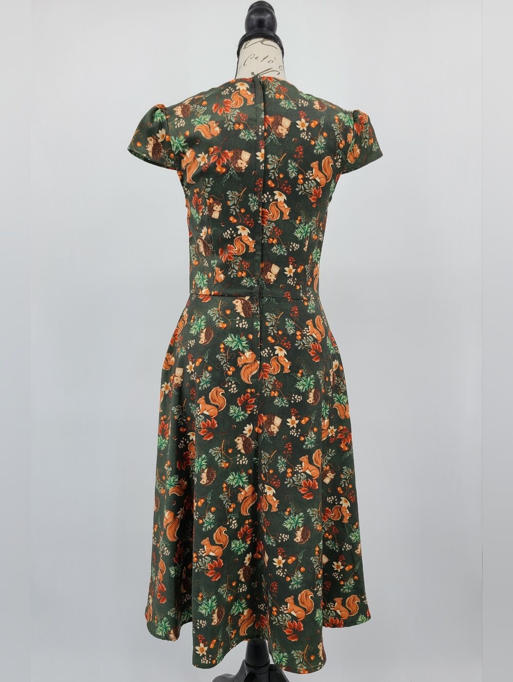 Voodoo Vixen Cottagecore Squirrel Midi Dress Size XS/2 - Picture 7 of 14